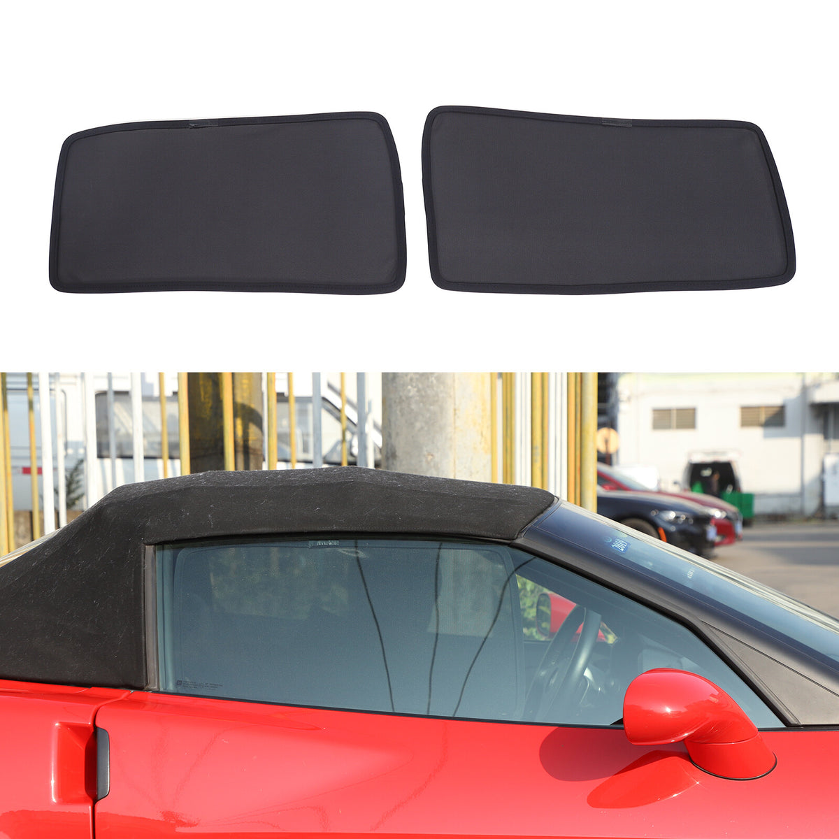 Car Window Screen Sun Shade Mesh Cover Windshield For Corvette C6 2005-2013 1