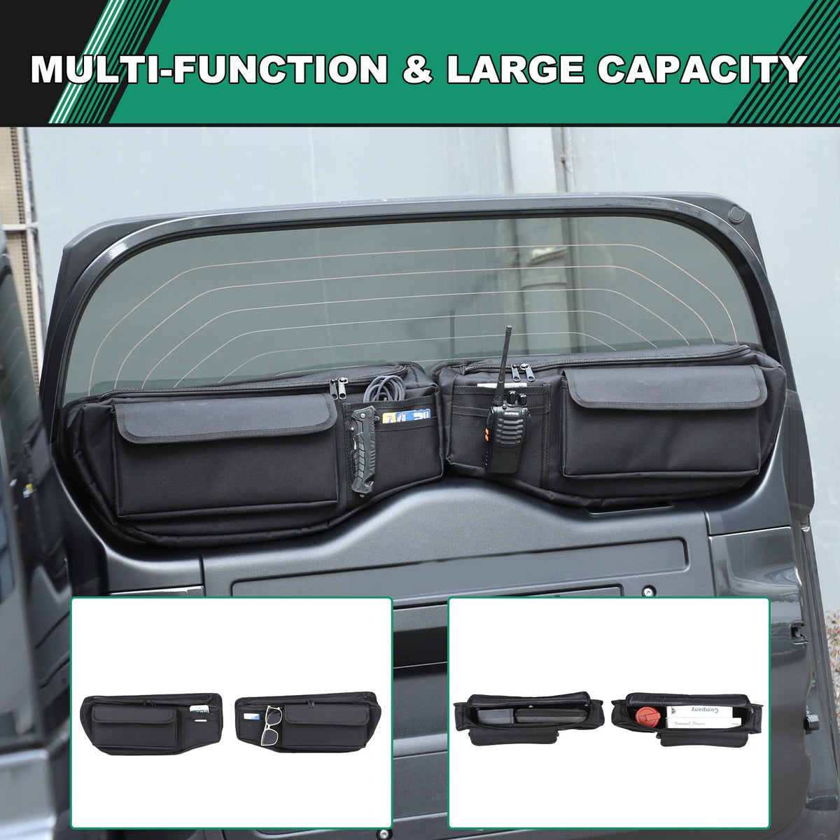 Tailgate Rear Door Window Hanging Storage Bag For LR Defender L663 20+ US 12