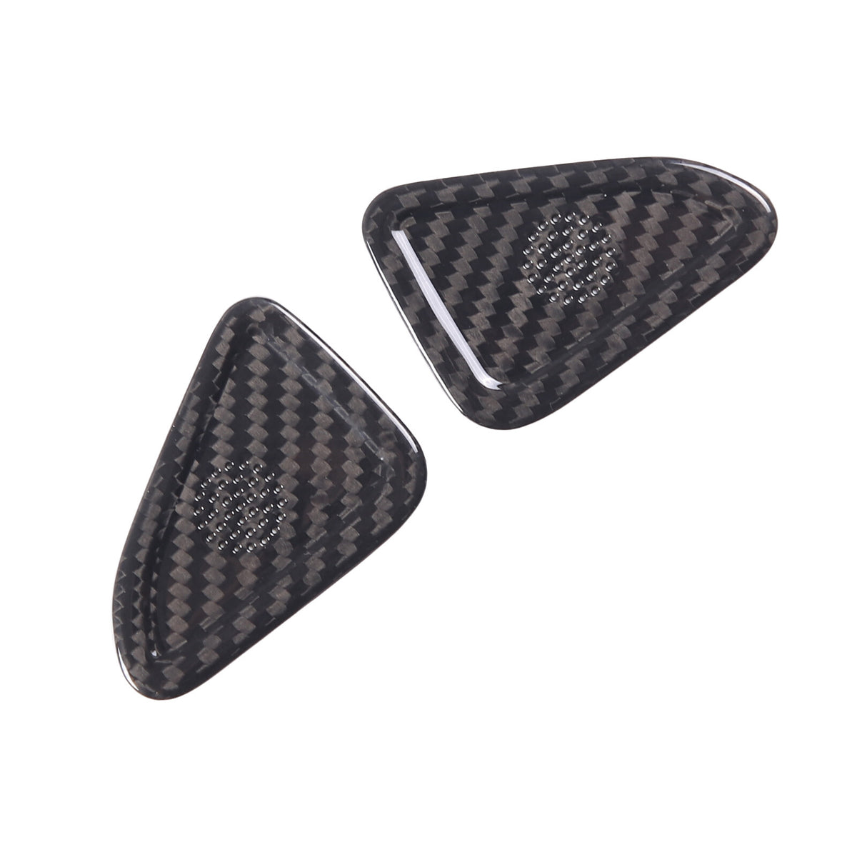 Real Carbon Car Door Panel Tweeter Trim Mesh Cover For Corvette C8 Z06 20-26 US 9