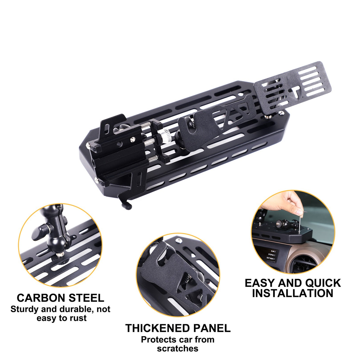 Off-Road Center Air Vent Phone Bracket For Toyota Land Cruiser LC71/76/79 2009+ 9