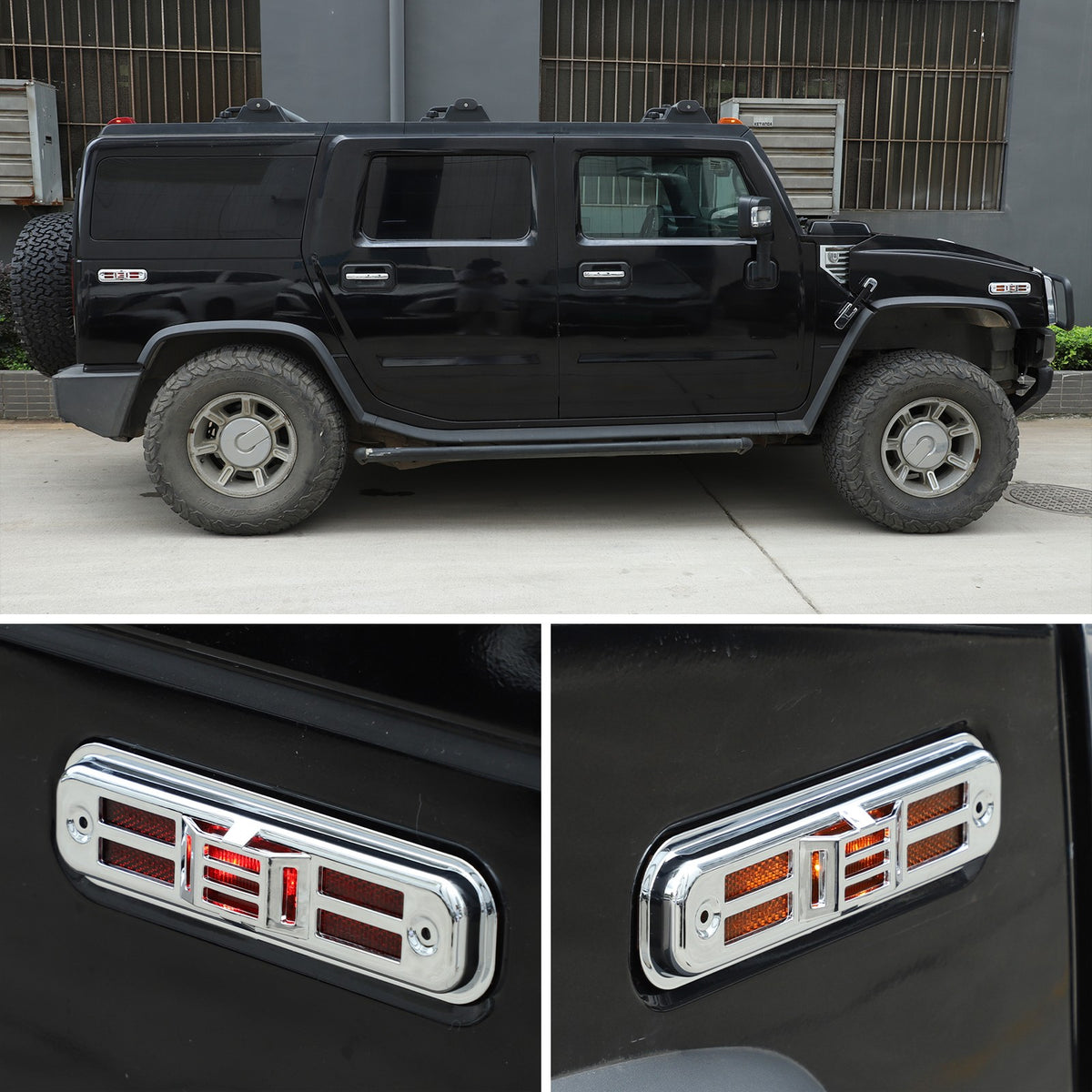 Silver Chrome Exterior Door Handle Mirror Hood Vent Trim Kit For Hummer H2 03-09 121