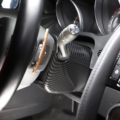 ABS Carbon fiber Steering Wheel Base Trim Cover For Jaguar F-TYPE 2013-2024 12