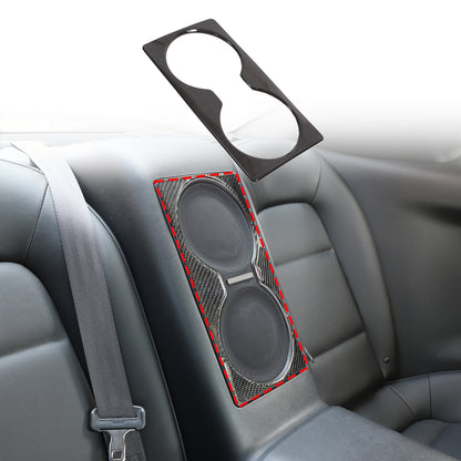 Real Carbon Fiber Rear Seat Audio Speaker Panel Trim For Nissan GTR R35 2008-16 6