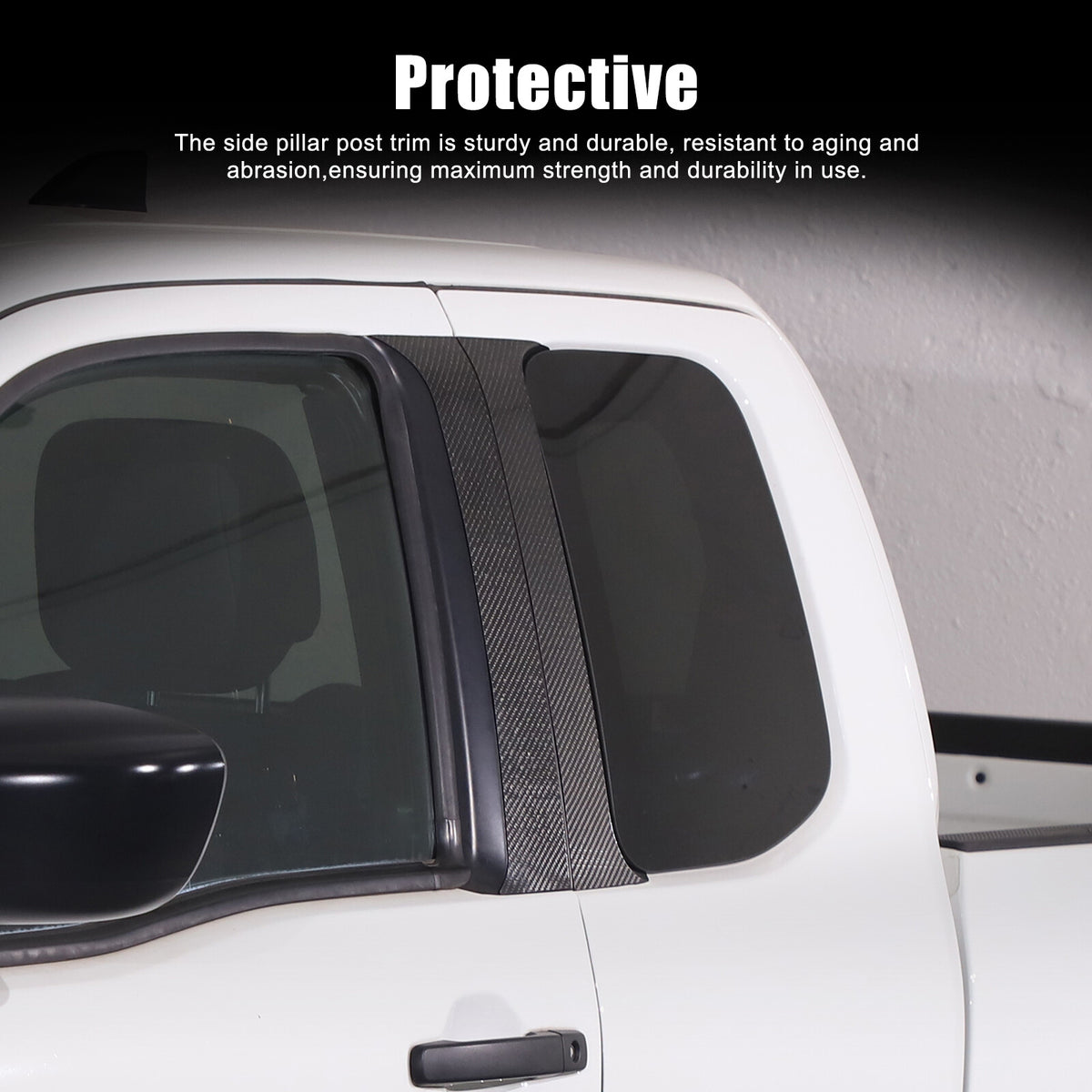 Carbon Fiber Center Door Pillar Post Trim Cover For Nissan Frontier D41 2024+ 13