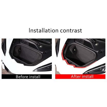 Red Front Trunk Bezel Gloss Stainless Plate Fit For Corvette C8 2020-2026 7
