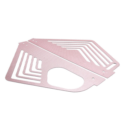 Pink Real Carbon fiber Engine Bay Side Panel Cover Overlay For Corvette C8 Coupe 15