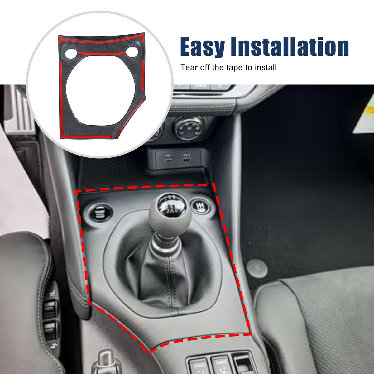 Real Carbon Fiber Center Console Gear Shift Base Trim For Nissan 400Z RZ34 MT US 17
