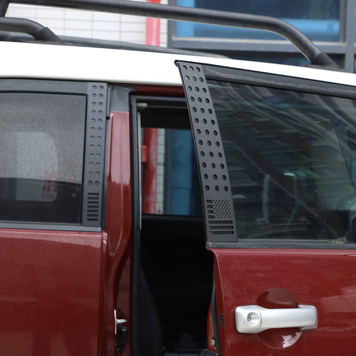 US Flag Alloy Window Center Pillar Trim Panel For Toyota FJ Cruiser 2007-21 21