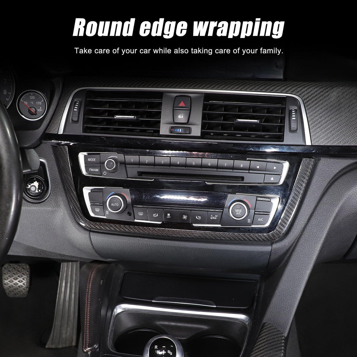 Real Carbon Fiber Center Trim For BMW 3/4 Series F30/F32/F80/F82 M3 M4 2014-19 5