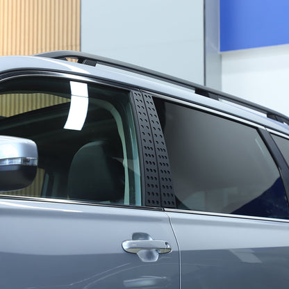 Black Window B pillar Post Protector Cover Trim For Subaru Forester 2019-2024 23