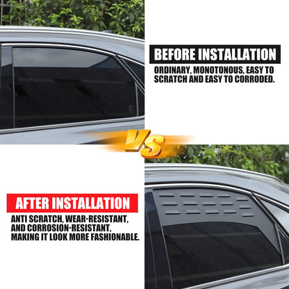Aluminum Rear Door Window Louver Air Vent Panel Trim Cover For Lexus NX 2015+ 23