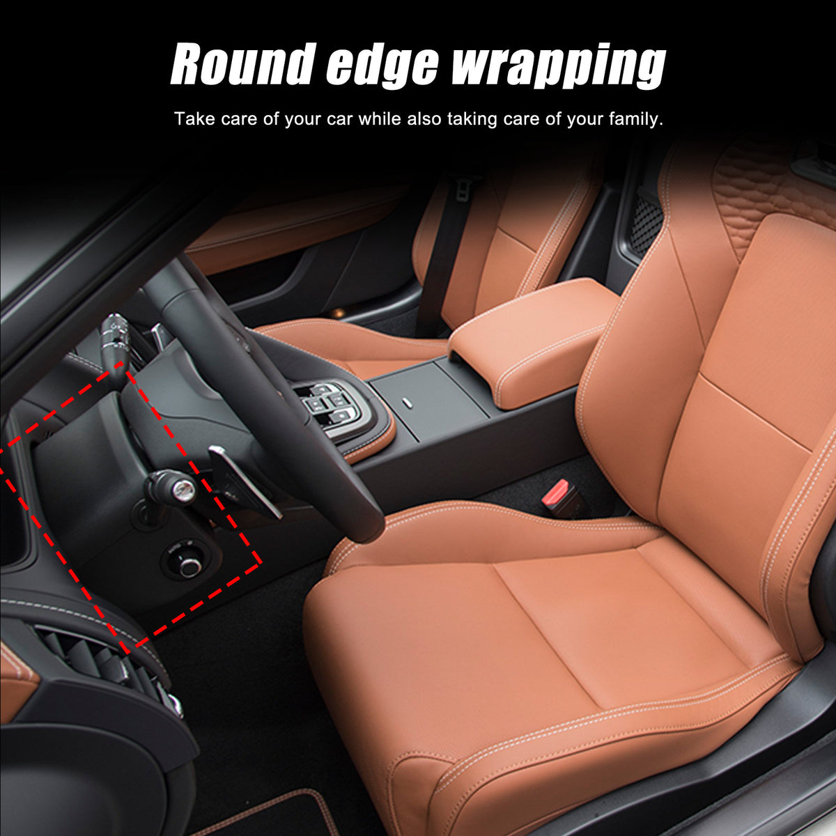 Forged Carbon fiber Steering Wheel Base Trim Cover For Jaguar F-TYPE 2013-2024 7