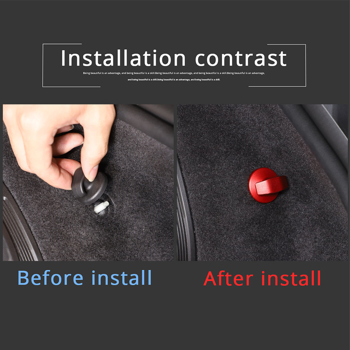 Red Aluminum Alloy Front and Rear Storage Box Trunk Hooks For 20-26 Corvette C8 5