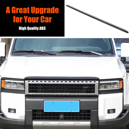 Glossy Black Front Grille Upper Engine Hood Trim For Toyota Land Cruiser LC250 12