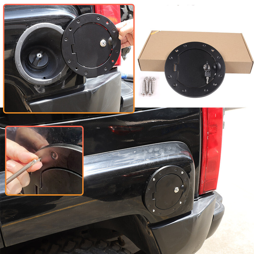 Alloy Locking Fuel Door Gas Tank Cap Cover Lock Key For Hummer H3 2006-2010 7