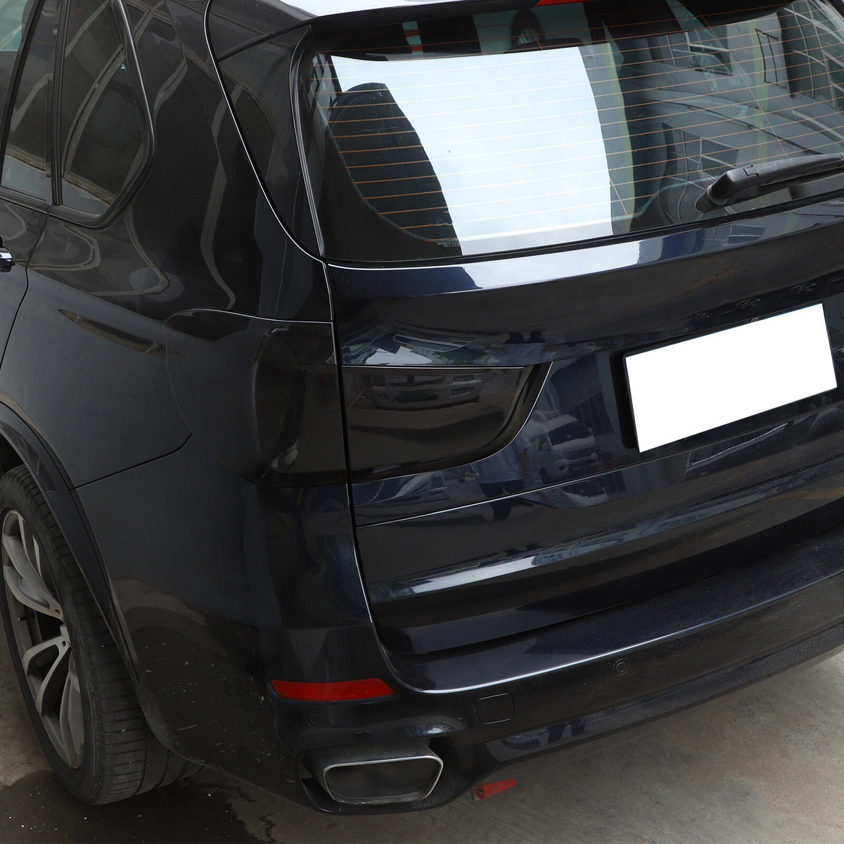 4PCS Smoke Blackout Tail Light Lamp Decoration Cover Trim For BMW X5 2014-2018 13
