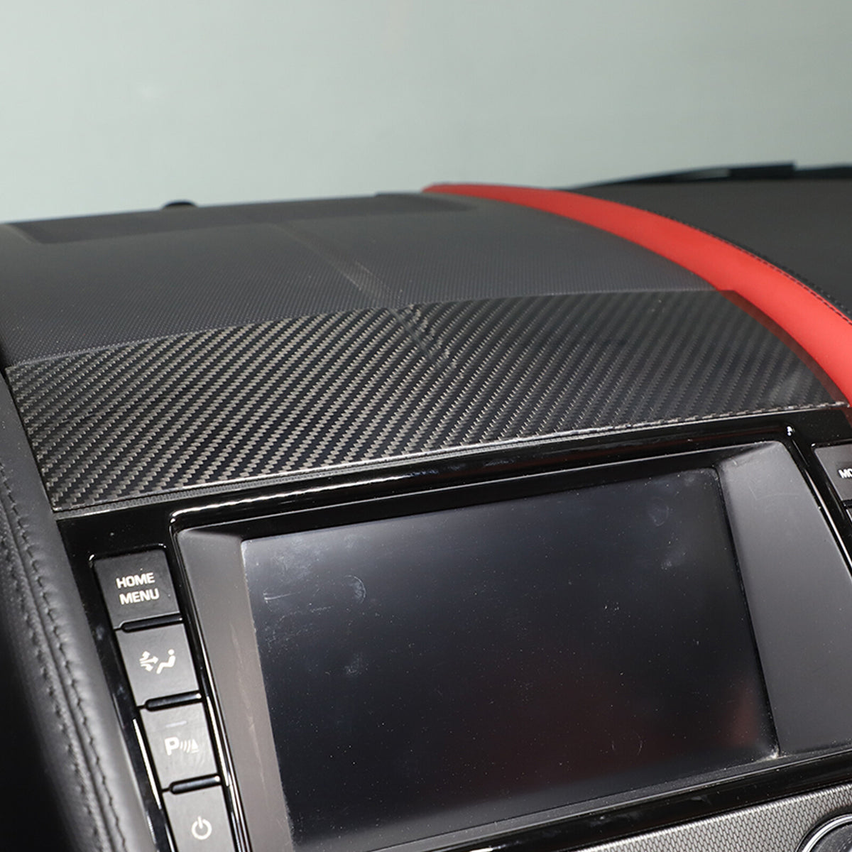 Real Carbon fiber Navigation screen upper cover Trim For Jaguar F-TYPE 2013-22 3