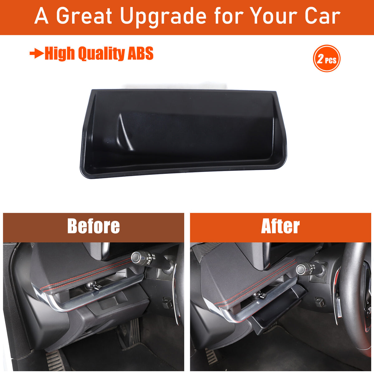 ABS Steering Wheel Left Storage Box Tray For Corvette C8 2020-26 6