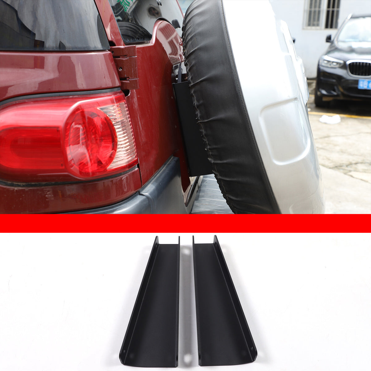 Spare Rear Tire Carrier Tailgate Brackets Mount BRACE For Toyota FJ Cruiser US 7