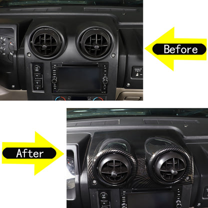 ABS Carbon Fiber Interior Full Set Panel Cover Trim Kit for Hummer H2 2003-2007 10
