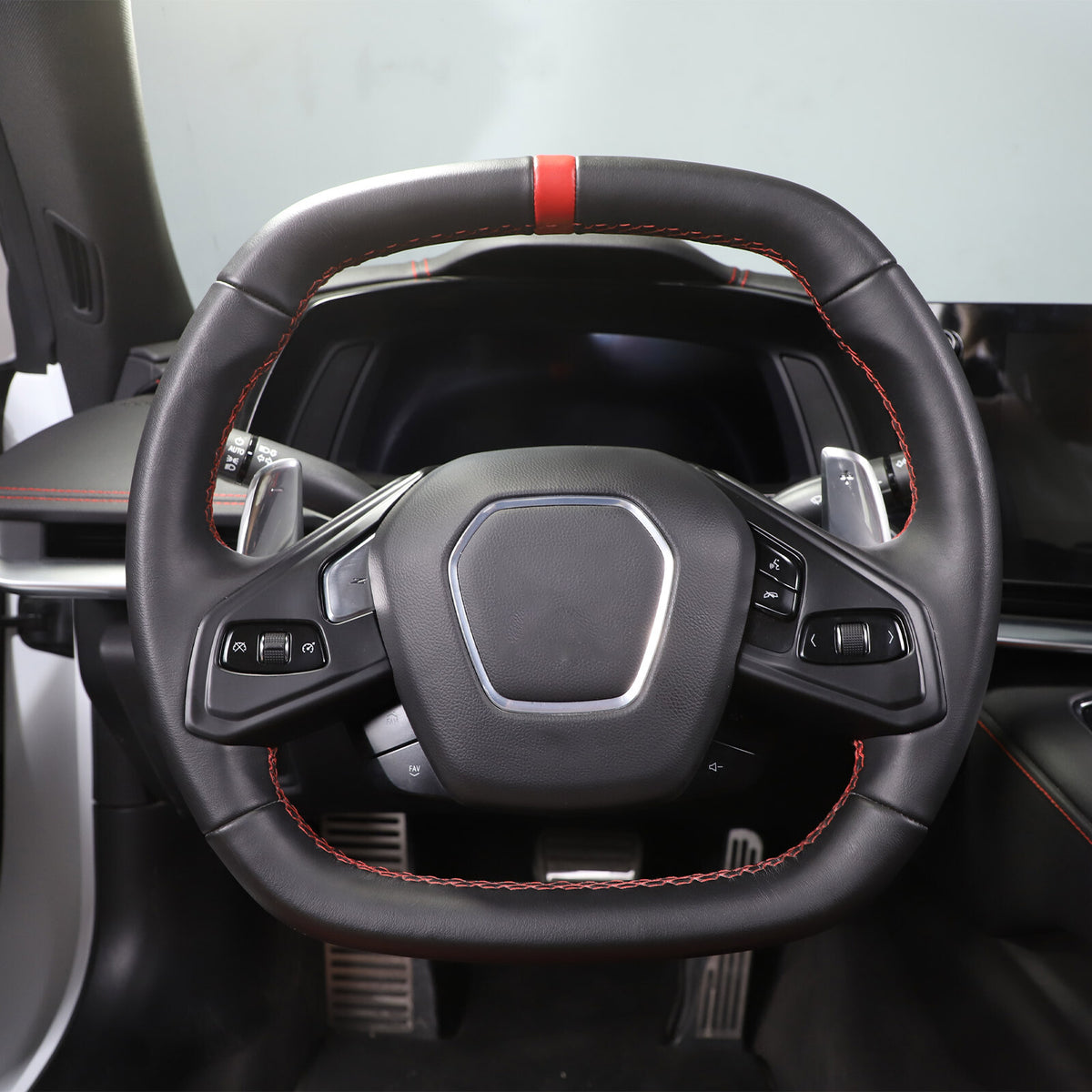 Matte Black ABS Full Interior Set Cover Trim Kit For Corvette C8 2020-25 - Styles 16-20 47