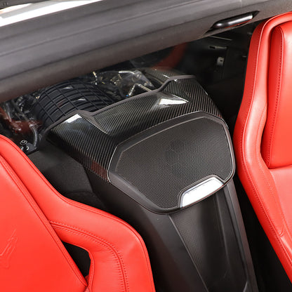 Real Carbon Fiber Wireless Charger Upper Cover Trim For C8 Corvette Coupe 1LT 10