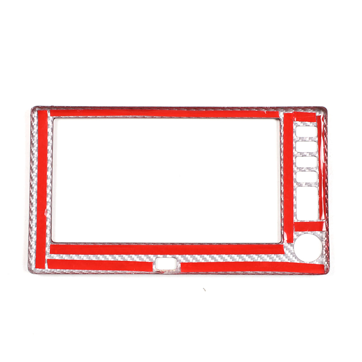 Red Real Carbon Fiber Center Navigation Screen Trim Cover For Corvette C6 05-13 21