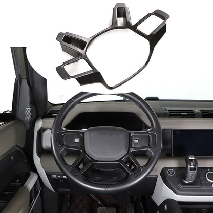 Matte Black Steering Wheel Frame Trim For Land Rover Defender 90 110 2020-23 US 2