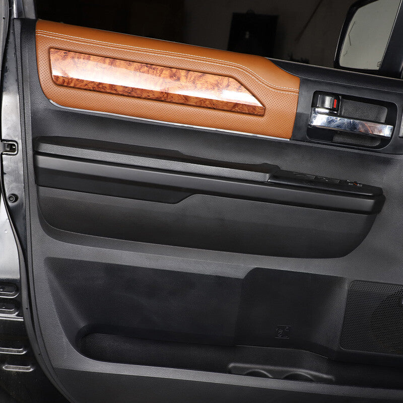 Matte Black Inner Door Armrest Panel Trim For Toyota Tundra Crew Cab 2014-2020 11