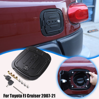 Door Fuel Tank Cover W/ Lock Key Gas Cap Tank Trim For Toyota FJ Cruiser 2007-21 1