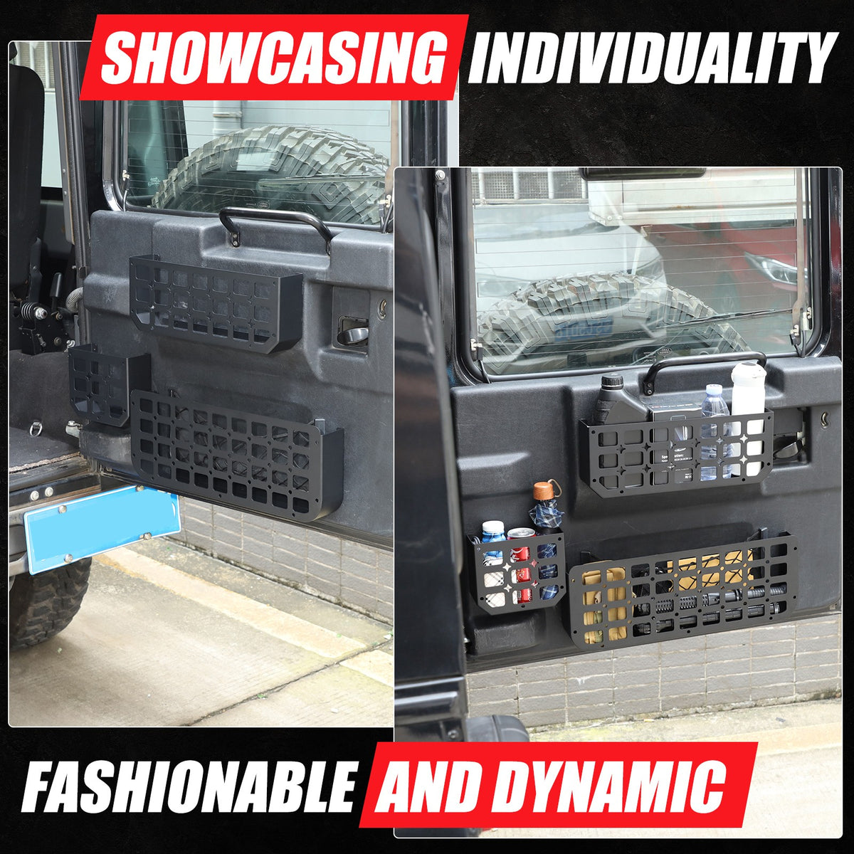 Tailgate Molle Panel Storage Basket For Land Rover Defender L316 2004-2018 55