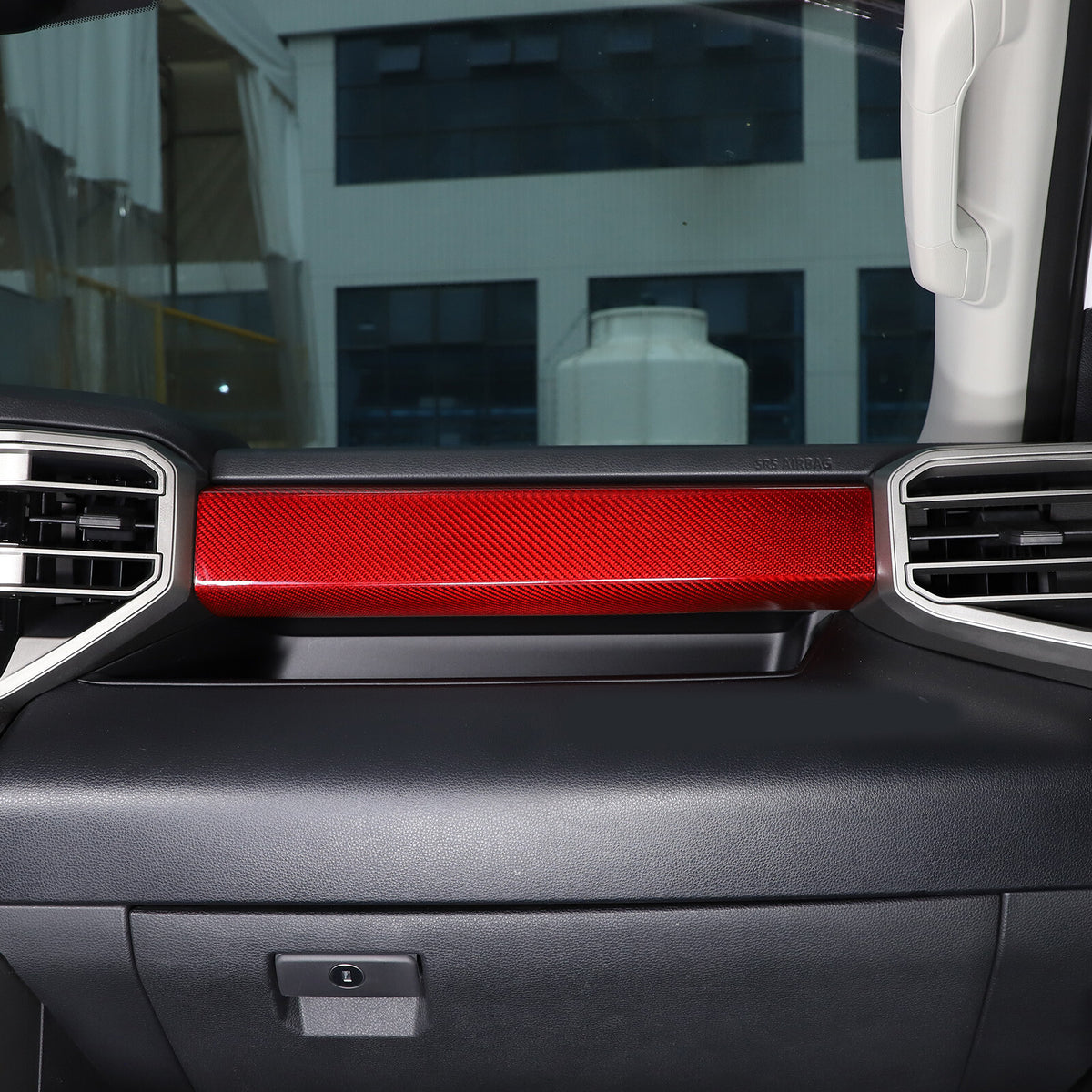 Red Real Carbon fiber Interior Dashboard Cover Strip Trim For Toyota Tundra 22+ 5