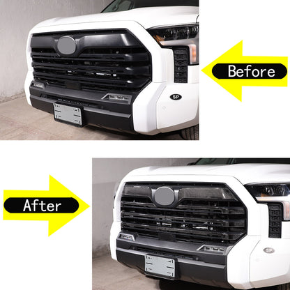 Carbon Fiber Front Grill Grille Inserts Cover Trim For Toyota Tundra 2022-23 3