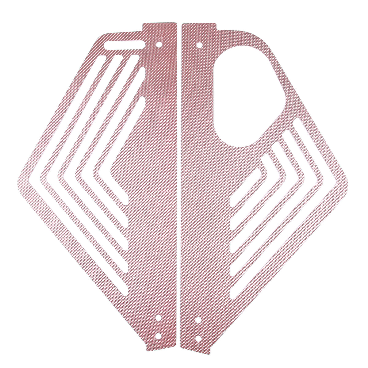 Pink Real Carbon fiber Engine Bay Side Panel Cover Overlay For Corvette C8 Coupe 12