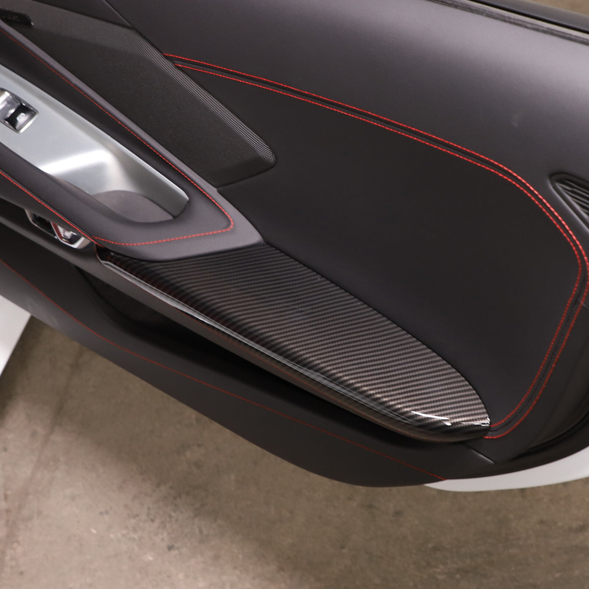 Carbon Fiber ABS Interior Full Decor Cover Trim Kit For Corvette C8 2020-2025 - Styles 26-30 23