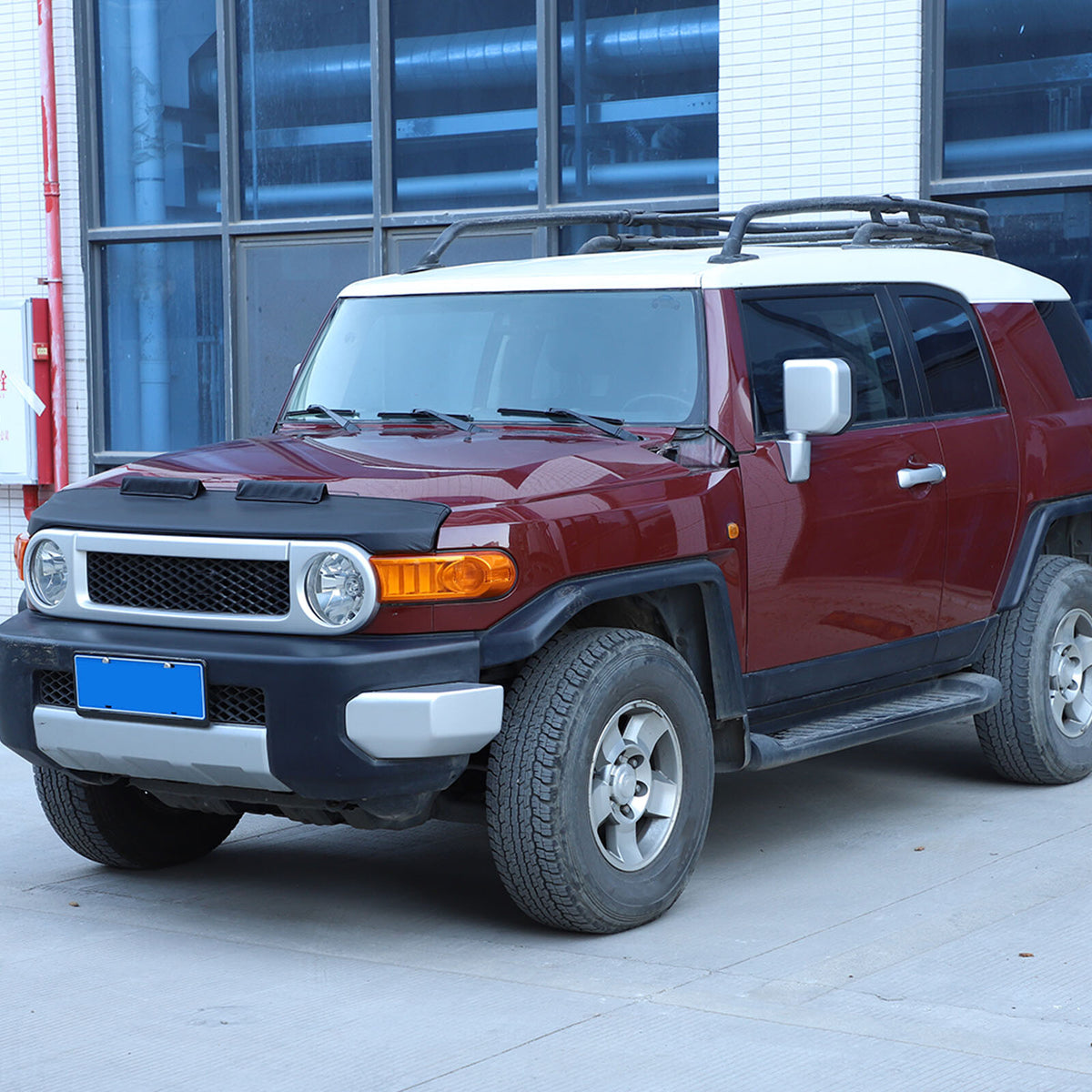 Front Leather Hood Cover Protector Bra Trim For Toyota FJ Cruiser 2007-21 17