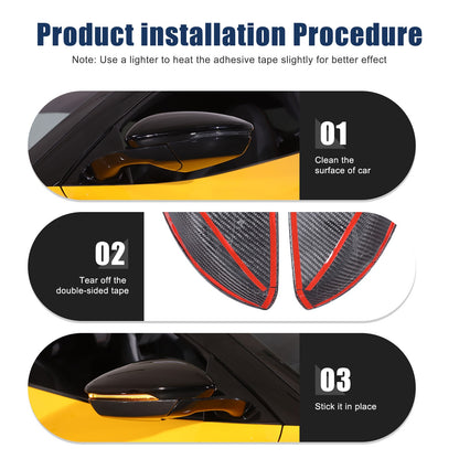 Real Carbon Fiber Exterior Rearview Mirror Base Trim For Lotus Emira 21-23 US 23