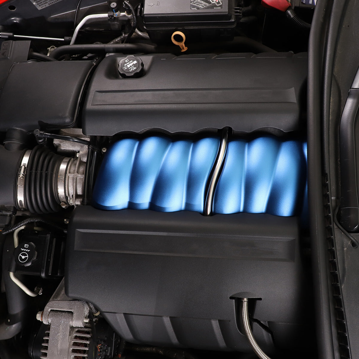 Blue Aluminum Alloy Intake Manifold Cover Engine Part For Corvette C6 2005-2013 17