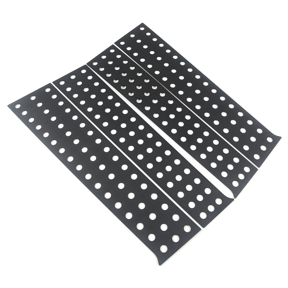 Black Aluminum Alloy Window Center Pillar Trim Panel For Toyota Tundra 2022+ 12