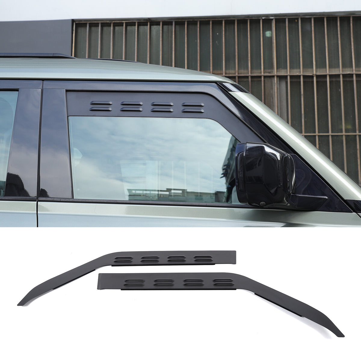 ABS Carbon fiber Front Window Louver Shutter Trim For LR Defender 110 130 20-25 13