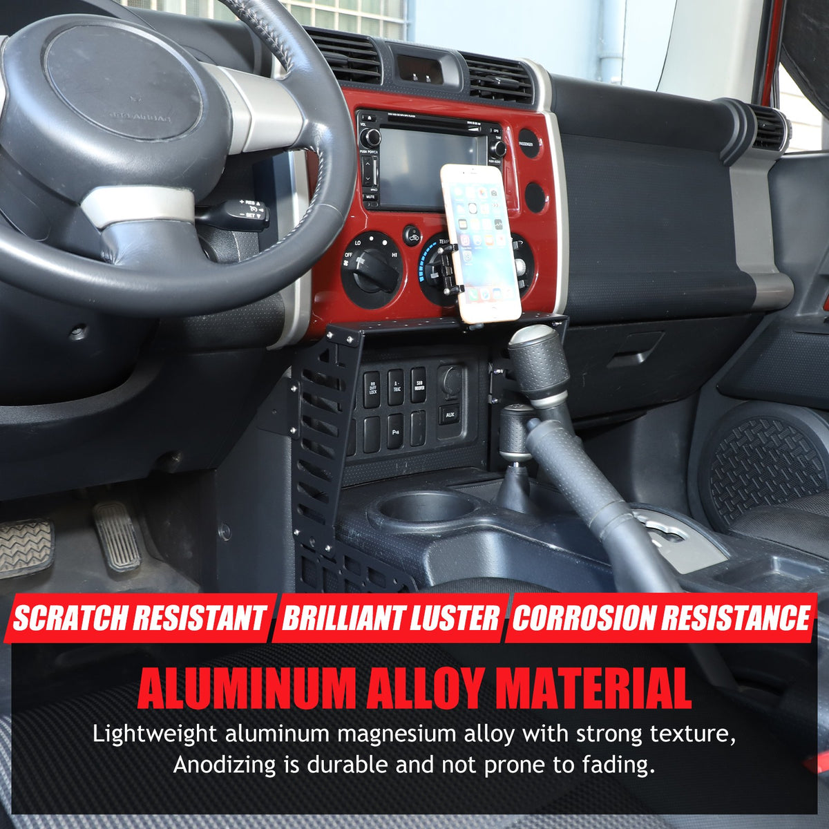 Off Road Center Console Molle Panel Device Mount For Toyota FJ Cruiser 07-21 8