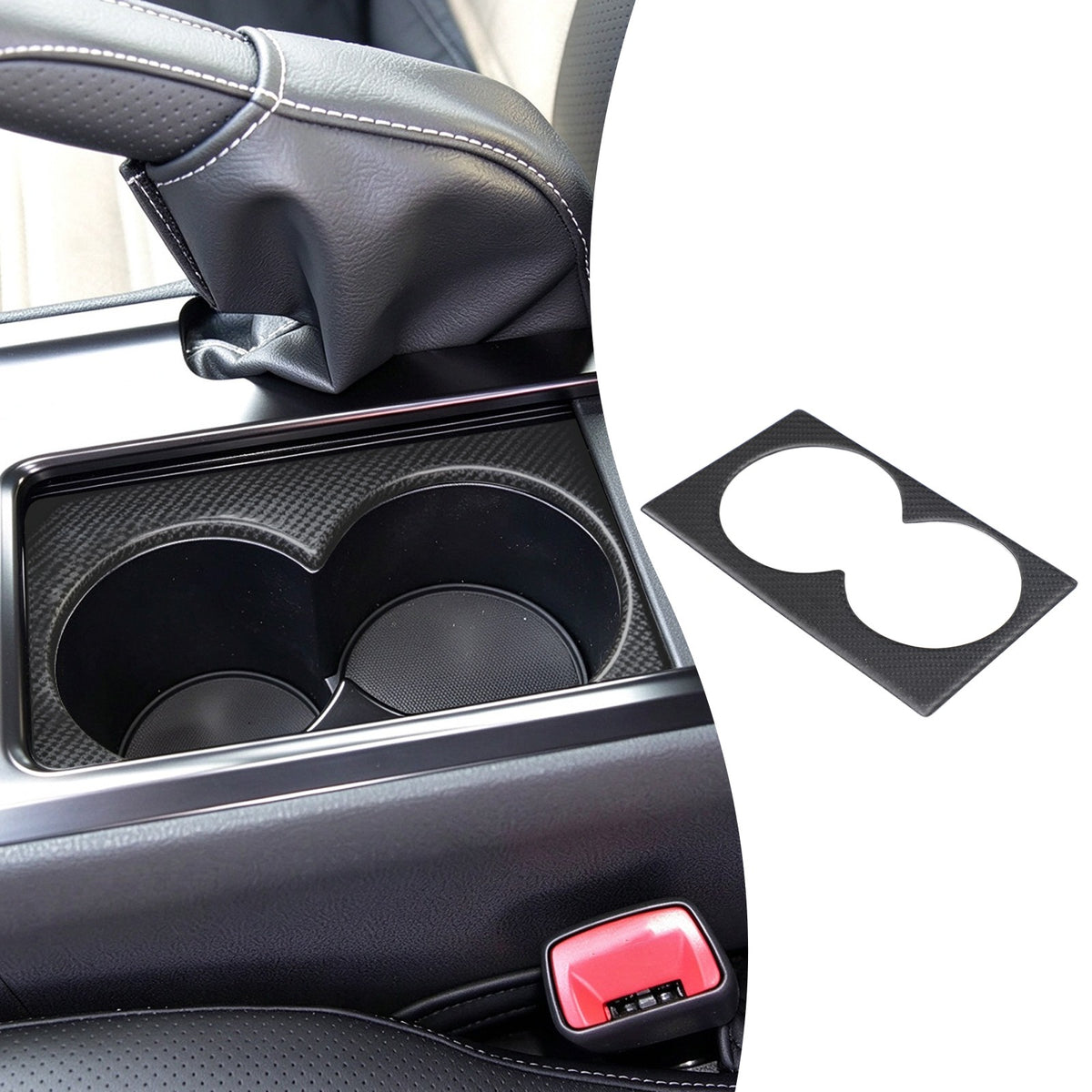 Matte Real Carbon Fiber Center Console Cup Trim For Nissan GTR R35 2008-2016 US 8