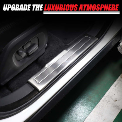 Silver Interior Door Sill Guard Protector Cover For Range Rover Evoque L538 13