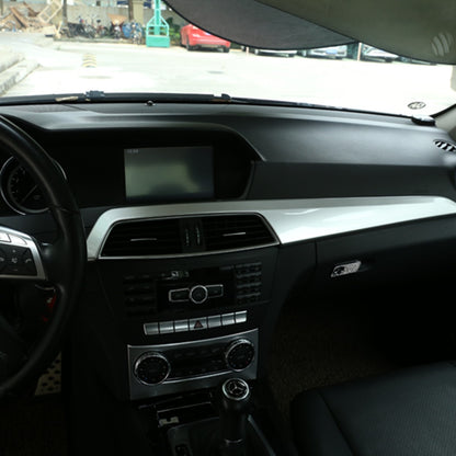 Silver ABS Center Console Trim Cover For Mercedes-Benz C-Class W204 2010-2013 3