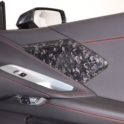 Forged Carbon Fiber Interior Door Speaker Cover For Corvette C8 Z51 Z06 1LT 20+ 8