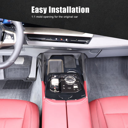 Real Carbon Fiber Center Console Gear Side Trim For BMW 5 Series G60 i5 2024+ 22