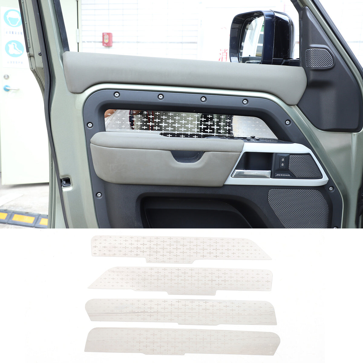 Steel Interior door Panel trim Frame For Land Rover Defender L663 110/130 20-24 2