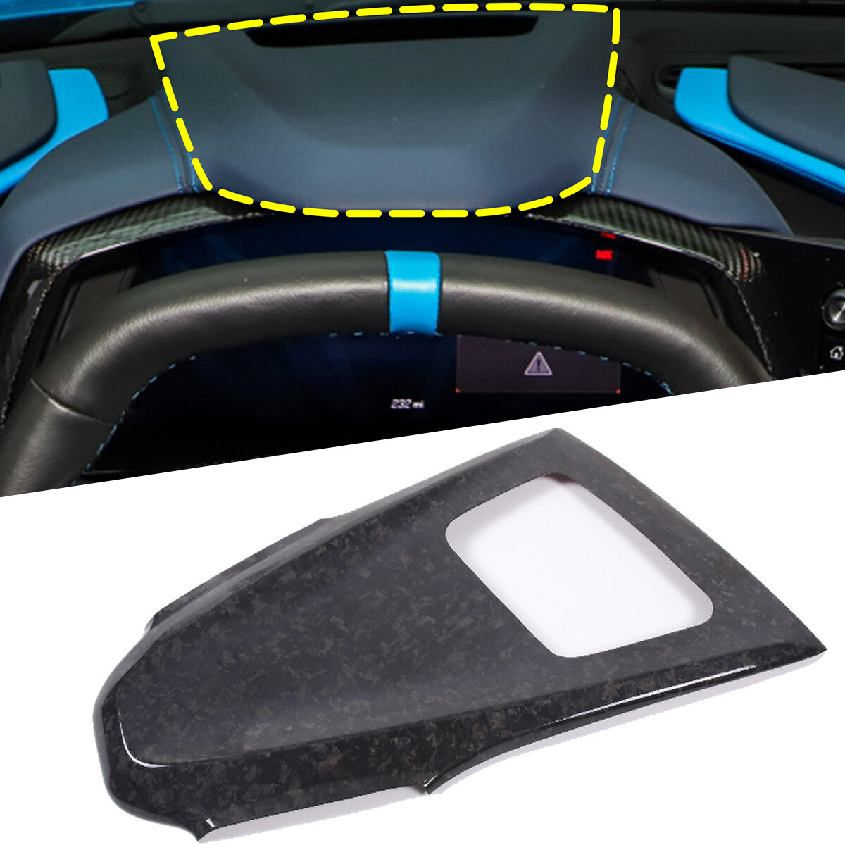 Forged Real Carbon Fiber Full Interior Set Cover Trim Kit For Corvette C8 20-25 - Variants 11-15 2