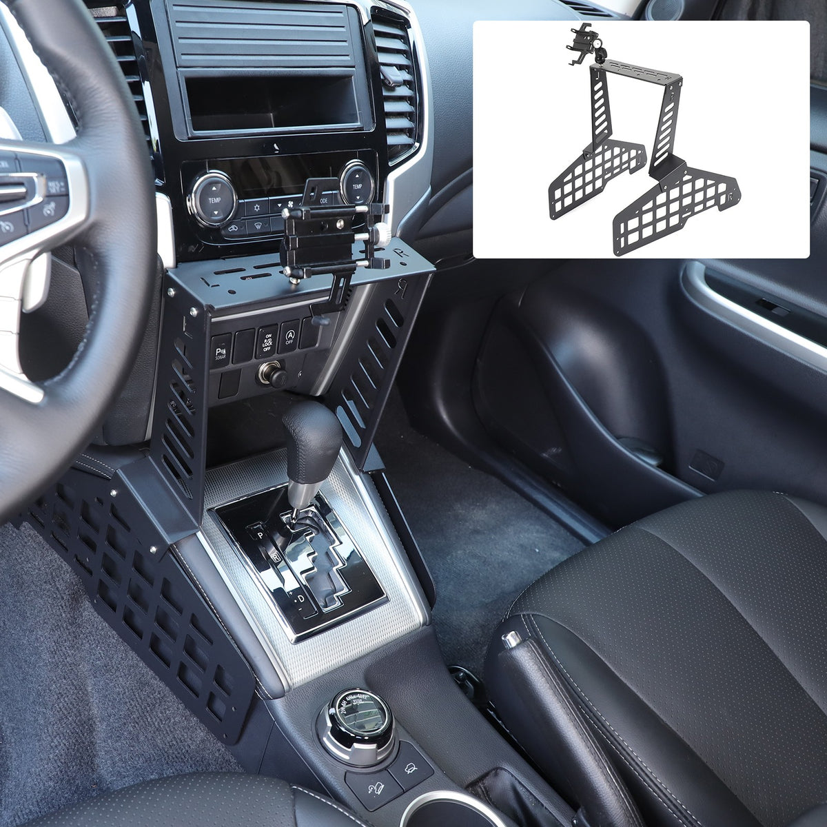 Off Road Molle Panel Digital Device Mount For Mitsubishi L200 Triton 19-23 1