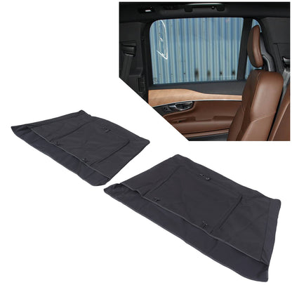 Black ABS Rear Window Visor Sun Shade Cover For Volvo XC90 2015-2024 13